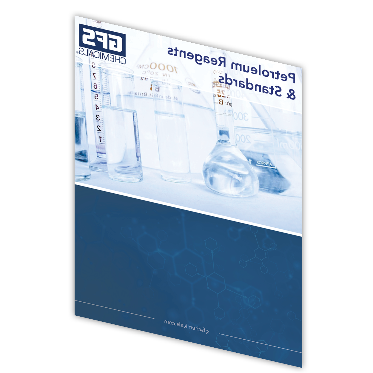 Petroleum reagents and standards brochure link featuring scientific equipment